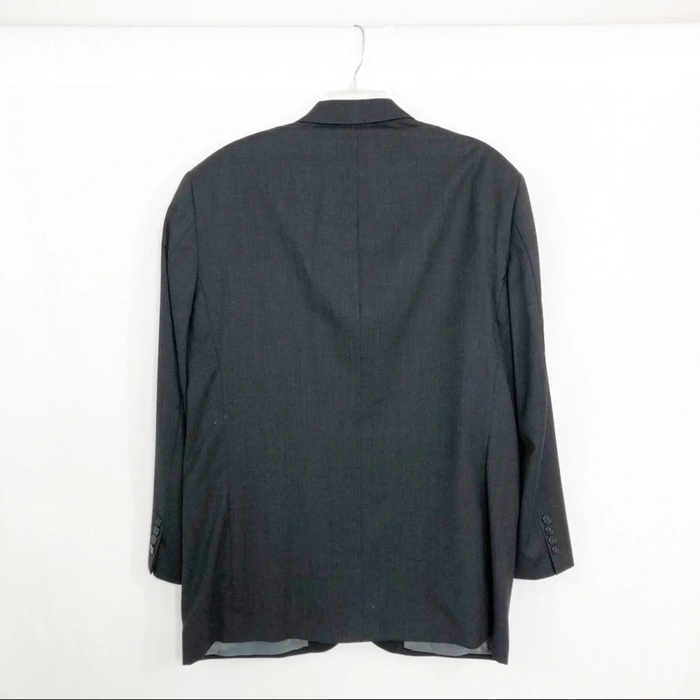 Andrew Fezza Worsted Wool Suit Blazer Sports Coat, Size 42R, Charcoal